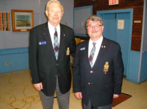 Bud Berntson, RCAFA Atlantic Group, Regional Vice President for Nova Scotia and Greg Spradbrow, National Rep for The RCAFA at the Group AGM in Amherst , Sunday May 15, 2016